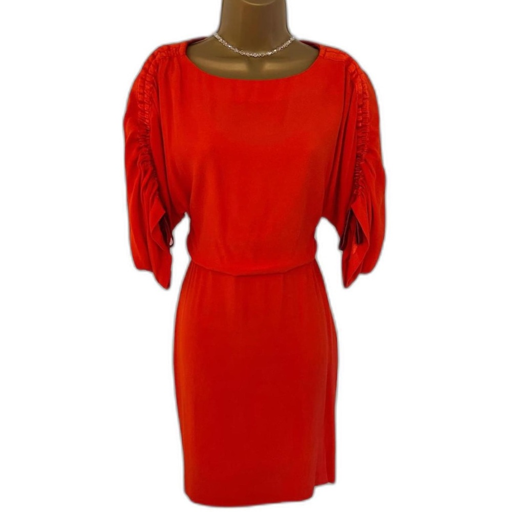 Maje Red Dolman Sleeve Sheath Dress